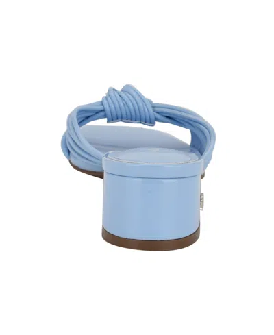 Tommy Hilfiger Women's Philie Knotted Crisscross Block Heel Sandals In Blue