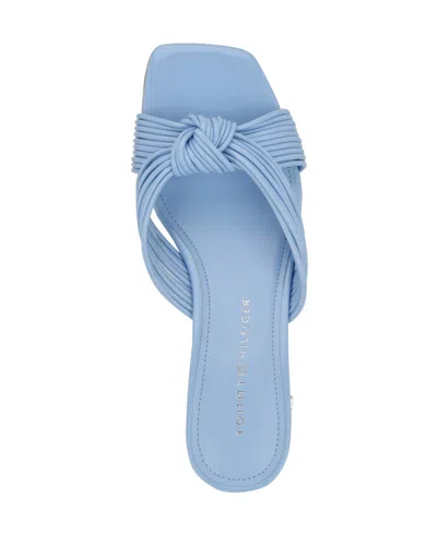 Tommy Hilfiger Women's Philie Knotted Crisscross Block Heel Sandals In Blue