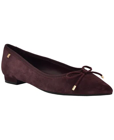 Tommy Hilfiger Kimio Pointed Toe Flat In Purple