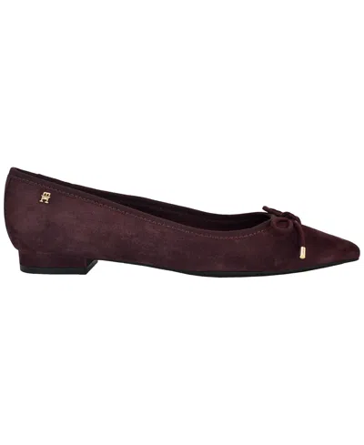 Tommy Hilfiger Kimio Pointed Toe Flat In Purple