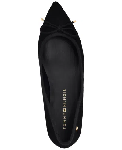 Tommy Hilfiger Kimio Pointed Toe Flat In Black
