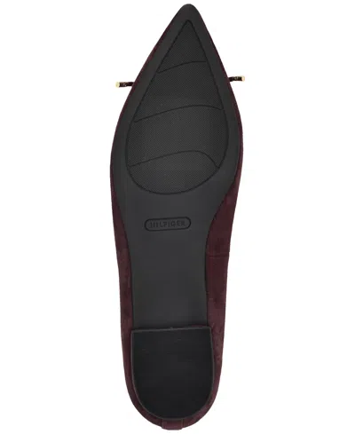 Tommy Hilfiger Kimio Pointed Toe Flat In Purple