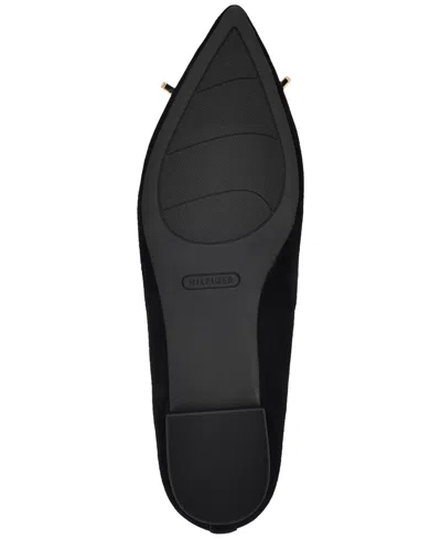 Tommy Hilfiger Kimio Pointed Toe Flat In Black
