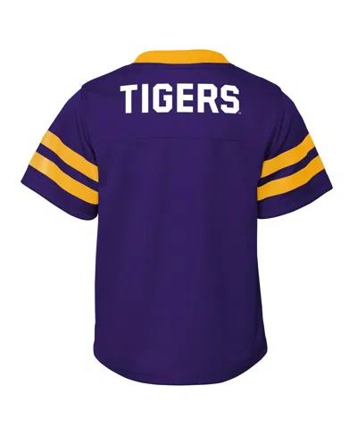 Outerstuff Toddler 2-piece Purple/gold Lsu Tigers Red Zone Two-piece V-neck Top And Pants Set In Multi