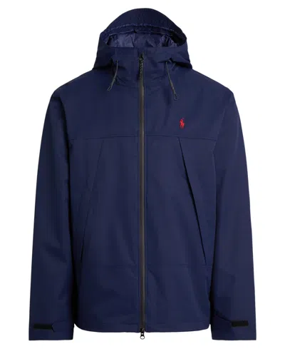 Polo Ralph Lauren Navy Lightweight Hooded Jacket In Blue