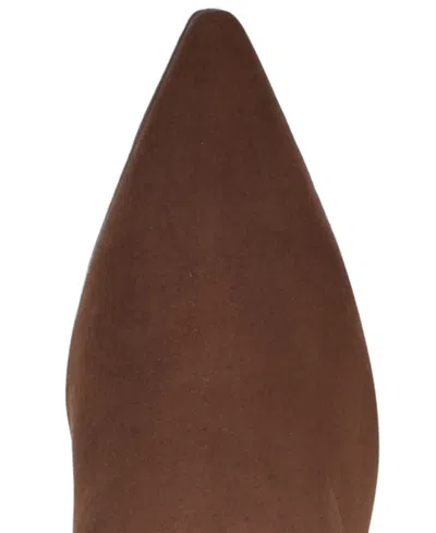 Guess Women's Palisa Wide Calf Tall Kitten Heel Dress Boots In Brown