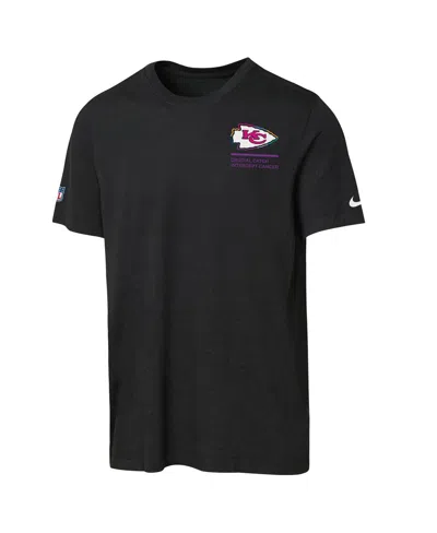 Nike Big Boys And Girls Black Kansas City Chiefs 2025 Nfl Crucial Catch Tri-blend Dri-fit T-shirt In Black