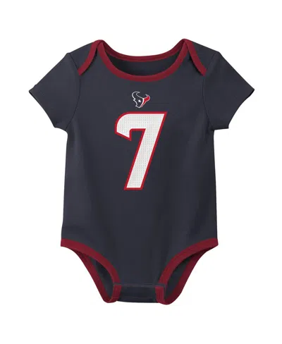 Nike Baby Boys And Girls 3-pack C.j. Stroud Houston Texans Name Number Bodysuit Set In Multi