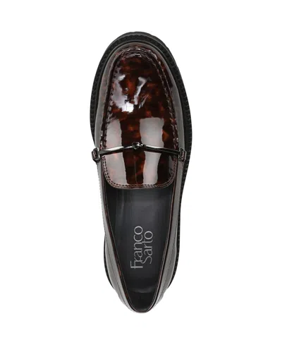 Franco Sarto Women's Senna Round Toe Lug Sole Loafers In Brown