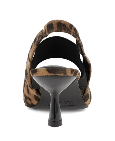 Mia Women's Nicolette Slingback Kitten Heel Pumps In Animal Print