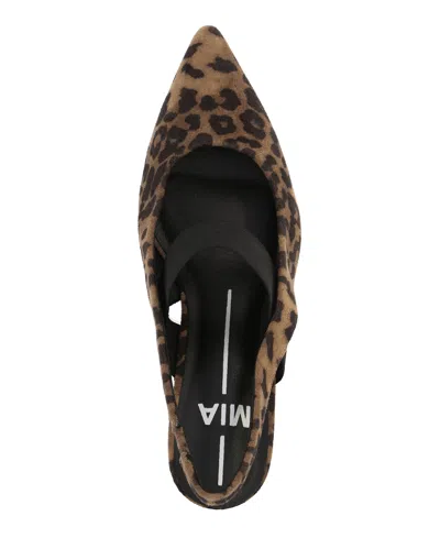 Mia Women's Nicolette Slingback Kitten Heel Pumps In Animal Print