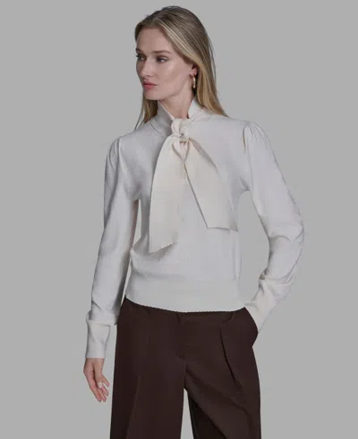 Bcbg Women's Collared Pull-on Sweater In White