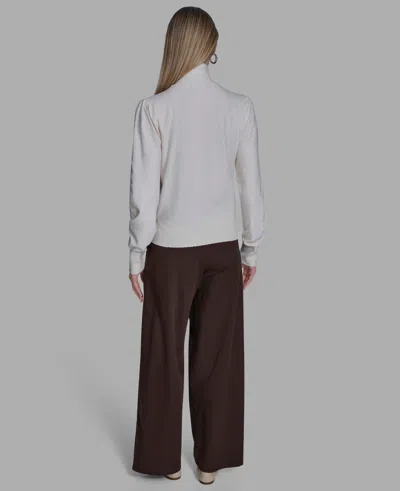 Bcbg Women's Collared Pull-on Sweater In White