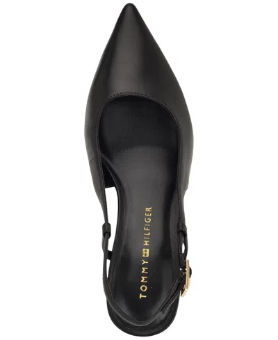Tommy Hilfiger Cerizza Slingback Pointed Toe Pump In Black