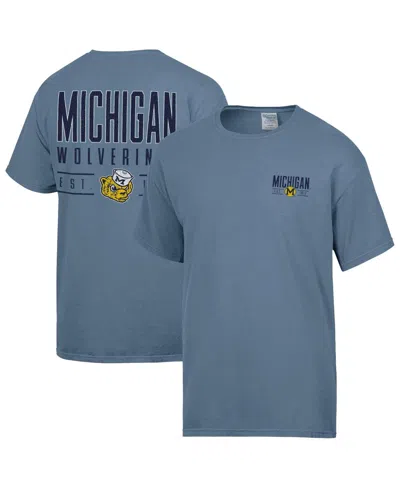 Comfortwash Men's Blue Michigan Wolverines Big Name T-shirt In Blue