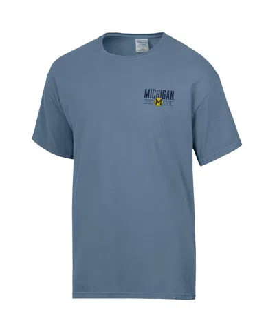 Comfortwash Men's Blue Michigan Wolverines Big Name T-shirt In Blue