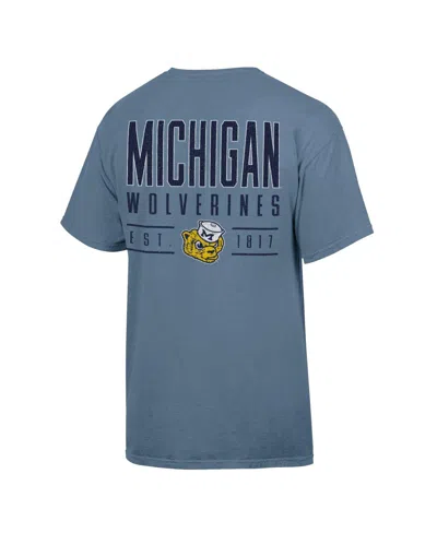 Comfortwash Men's Blue Michigan Wolverines Big Name T-shirt In Blue