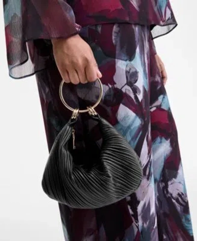 Inc International Concepts Plus Size Printed Long Sleeve Tie Front Blouse High Rise Wide Leg Crinkle Pants Macys Exclusive In Brown