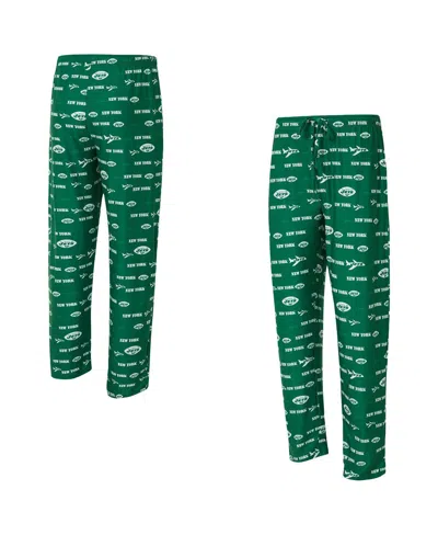 Concepts Sport Men's Green New York Jets Retro Mosaic Allover Print Knit Pants In Green