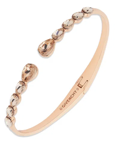 Givenchy Open Pear Stone Cuff Bracelet In Gold
