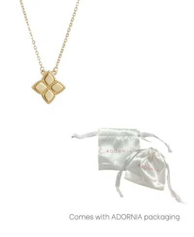 Adornia 14k Plated Pointed Clover Necklace In Gold