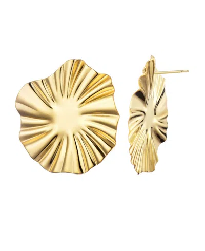 Adornia Tarnish Resistant 18k Gold Plated Burst Stud Earrings In Gold
