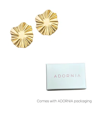 Adornia Tarnish Resistant 18k Gold Plated Burst Stud Earrings In Gold