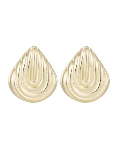 Adornia 14k Plated Deco Stud Earrings In Gold