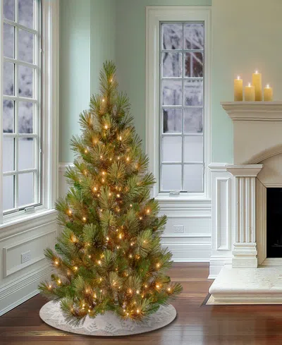 National Tree Company 4.5 Ft. Pre-lit Charleston Pine Hinged Tree In Green