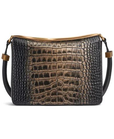 Donna Karan Jericho Metallic Croc Convertible Shoulder Bag In Multi