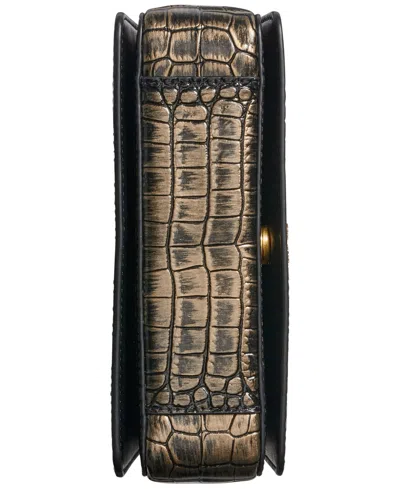 Donna Karan Jericho Metallic Croc Convertible Shoulder Bag In Multi