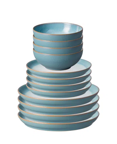 Denby Azure Haze 12 Pc. Dinnerware Set, Service For 4 In Blue