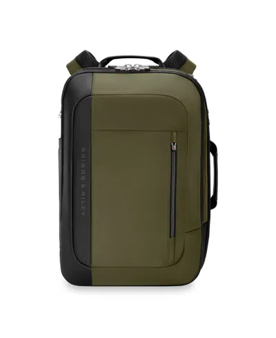 Briggs & Riley Medium Convertible Backpack Duffle Bag In Green