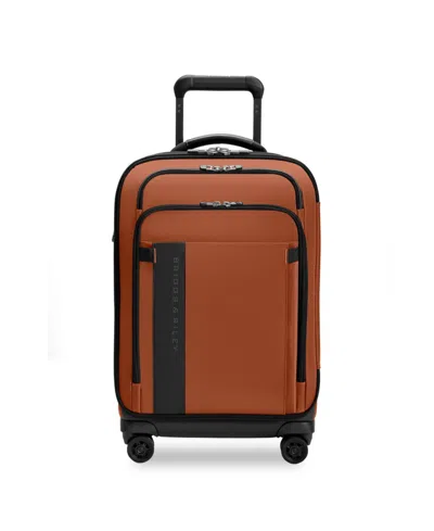 Briggs & Riley Zdx Essential 22-inch Expandable Carry-on Spinner Suitcase In Brown