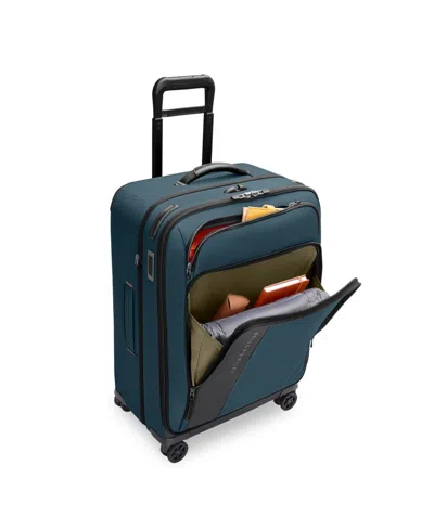 Briggs & Riley Ocean Zdx Medium Expandable Four-wheel Woven Suitcase 66cm In Blue