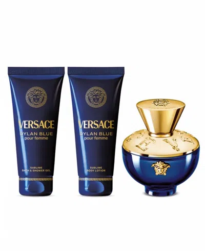 Versace Dylan Blue Pour Femme Eau De Parfum Gift Set ($231 Value) In Multi