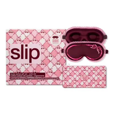 Slip Pure Silk Lovely Lashes Gift Set In Burgundy