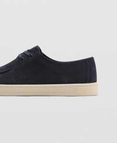 Mango Men's Suede Nautical Shoes In Blue