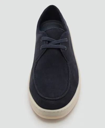 Mango Men's Suede Nautical Shoes In Blue