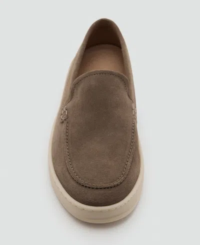 Mango Men's Split Leather Shoes In Brown
