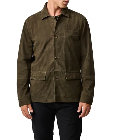 Rodd & Gunn Somerset Leather Jacket In Green