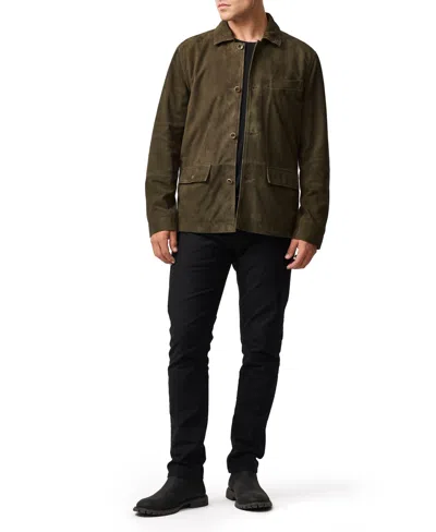 Rodd & Gunn Somerset Leather Jacket In Green