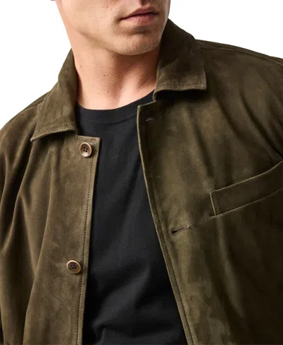 Rodd & Gunn Somerset Leather Jacket In Green