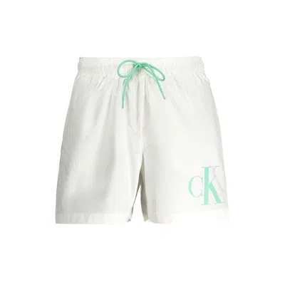 Calvin Klein White Polyester Swimwear In White