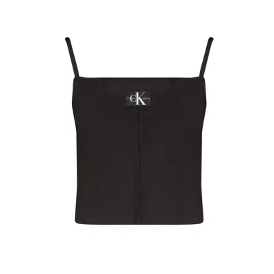 Calvin Klein Black Elastane Shirt In Black