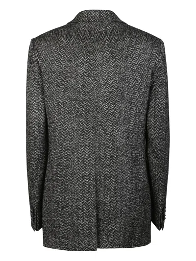 Tagliatore Tailored Jacket With Back Vent And Pockets In Black