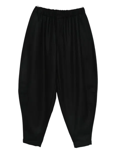 Black Comme Des Garçons Wool Trousers In Black