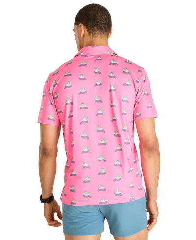 Chubbies Men's The Do It Later Gator Performance Polo Shirt In Pink