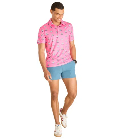 Chubbies Men's The Do It Later Gator Performance Polo Shirt In Pink