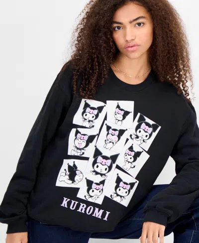 Grayson Threads, The Label Juniors' Kuromi Graphic Sweatshirt In Black